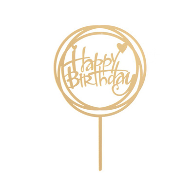 CAKE TOPPER HAPPY BIRTHDAY 15,4X10CM B/6UD